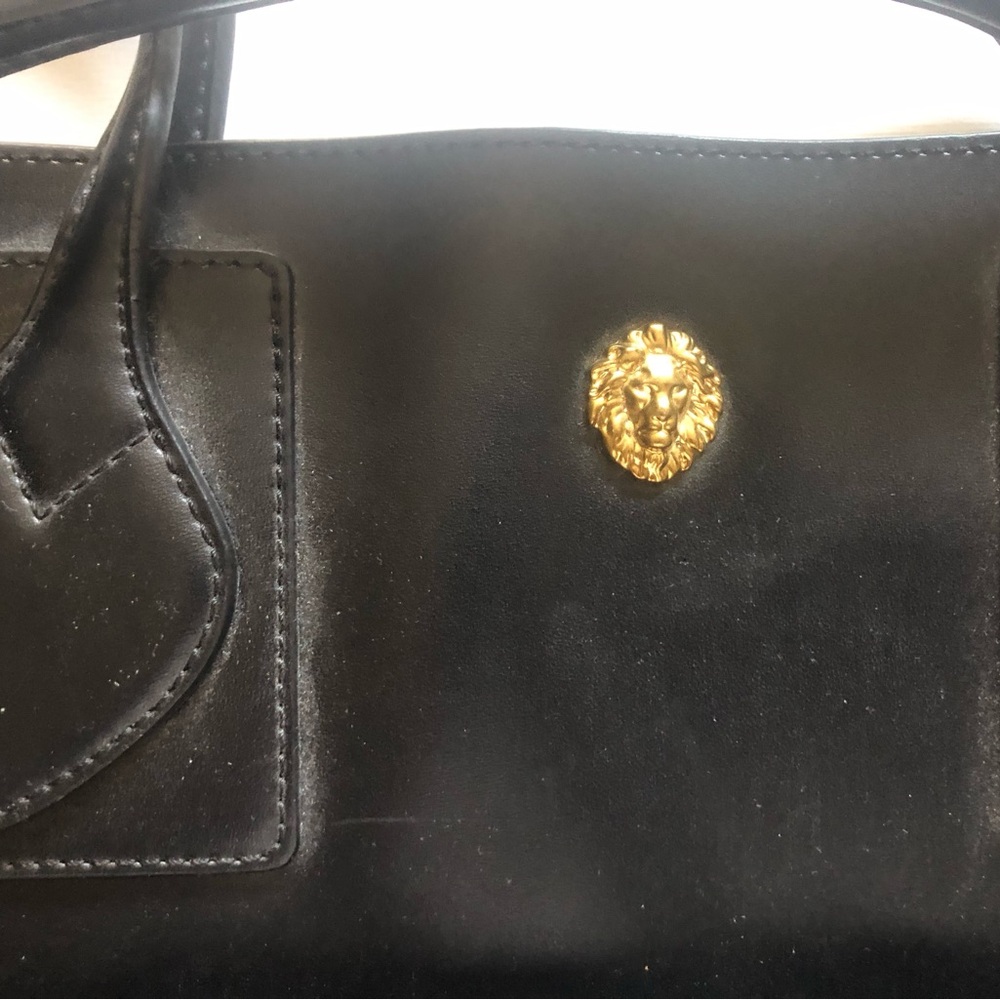 Anne Klein Black Smooth Tote with Double Handles - Picture 9 of 15